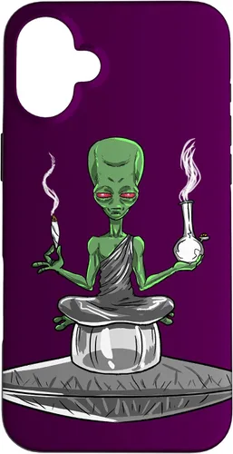 Vista 23 de Alien Smoker Bong Funny ET 420 Weed Space - Funda de regalo para iPhone 17