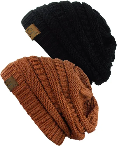 Vista 29 de Gorro a la moda de tejido suave abultado, cálido y elástico de C.C
