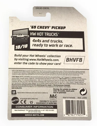 Vista 2 de Hot Wheels Chevy Pickup '69 - verde - 202/250 Hot Trucks 10/10