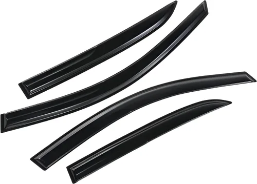 Vista 11 de Viseras para ventanas para Mazda 3 Sedán 4 puertas 2004 2005 2006 2007 2008 2009 estilo JDM Mugen, deflector de viento, protector solar y de lluvia