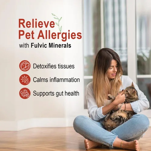 Vista 4 de Vital Earth Minerals Pet Fulvic - Más de 70 minerales traza para la salud de las mascotas, suplemento para las articulaciones, alivio de alergias