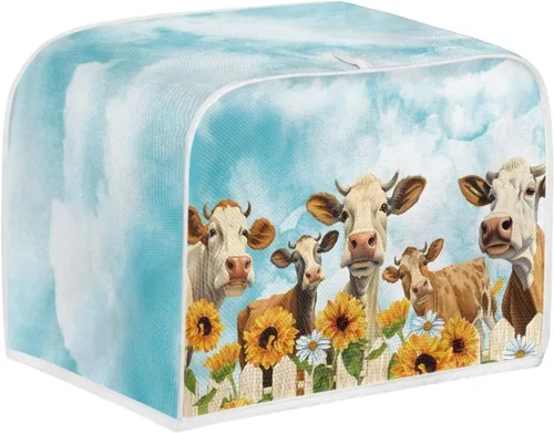 Vista 27 de doginthehole Cubierta para tostadora de libélula para cocina, fundas de electrodomésticos pequeños, estilo bohemio, para microondas, tostadora