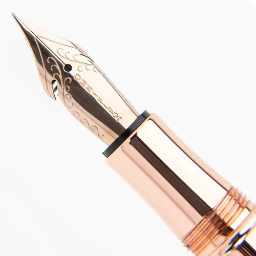 Vista 13 de Conklin Endura Deco Crest - Pluma estilográfica en azul, punta media, instrumento de escritura prémium