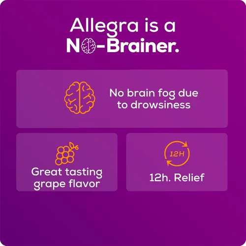 Vista 5 de Allegra Líquido para aliviar la alergia de 12 horas para niños, sin somnolencia, medicamento antialérgico para interiores y exteriores, 30 mg