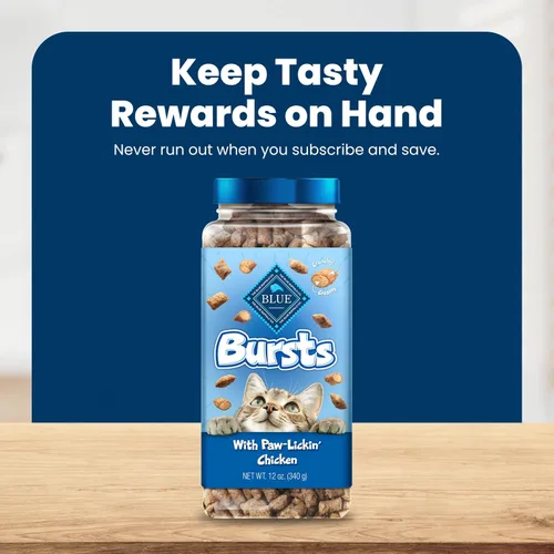 Vista 10 de Blue Buffalo - Premios crujientes Bursts para gatos, de pollo, tarro de 340,1 g