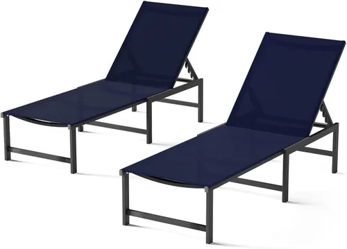 Vista 13 de Tumbona de aluminio para patio al aire libre, gris