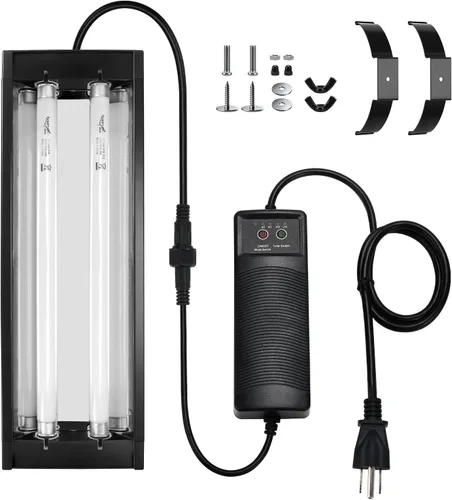 Vista 10 de Luces de terrario T5 UVB para reptiles con temporizador, 22