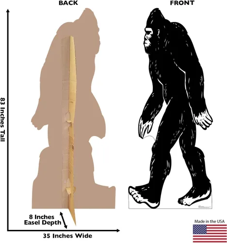 Vista 2 de Cardboard People Bigfoot - Soporte de cartón de tamaño real