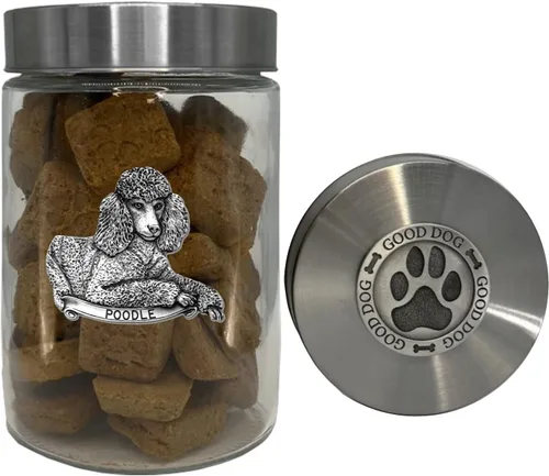 Vista 39 de Heritage Pewter Basset Hound Good Dog Treat Jar – Tarro de golosinas de 34 onzas con tapa hermética a rosca Regalo para propietarios de Basset