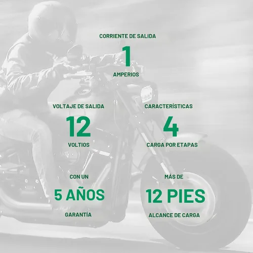 Vista 6 de Battery Tender Junior 12V, cargador y mantenedor de batería de 800mA para baterías de ácido plomado y de litio - Cargador de batería conmutable