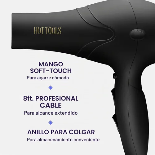 Vista 6 de Hot Tools Pro Artist 2100 Ionic Turbo - Secador de pelo, 1875 vatios