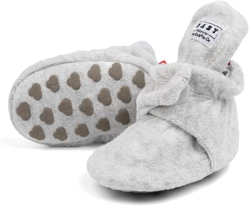 Vista 85 de Sawimlgy - Botines de algodón antideslizantes para recién nacido, con agarre, para cuna o para el invierno