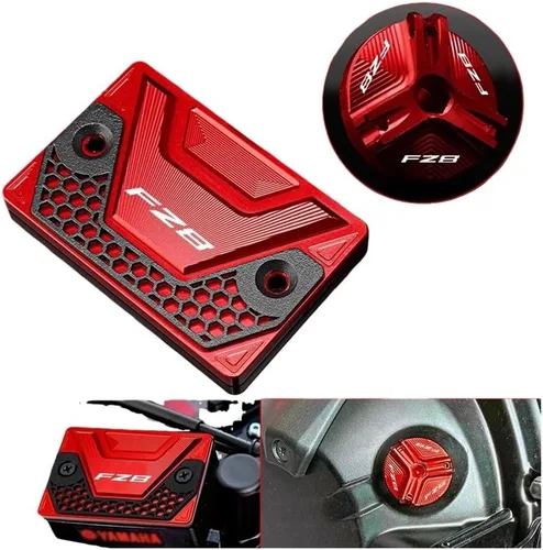 Vista 2 de Clutch Cylinder Reservoir Cover Motorcycle CNC Drain Engine Oil Filler Cap Front Brake Fluid Reservoir Cover For FZ-8 FZ 8 ZF8N FZ8S For FAZER FZ8