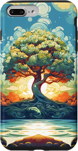 Vista 12 de iPhone 16 Sunrise Spiritual Sun Water Tree of Life Case