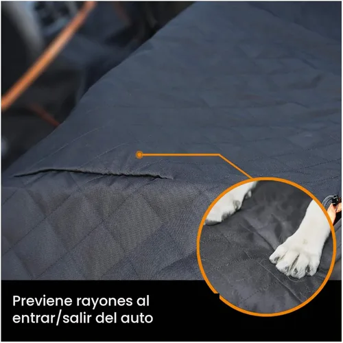 Vista 6 de Funda de asiento de perro para camiones con ventana de malla, hamaca 100% impermeable para asiento trasero de camión, lavable a máquina, funda