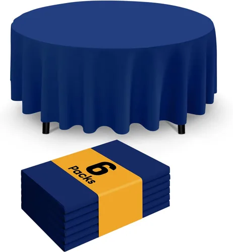Vista 142 de Smiry - Juego de 6 manteles desechables, 54 x 78 pulgadas, manteles impermeables rectangulares para fiestas, cubierta de mesa de plástico