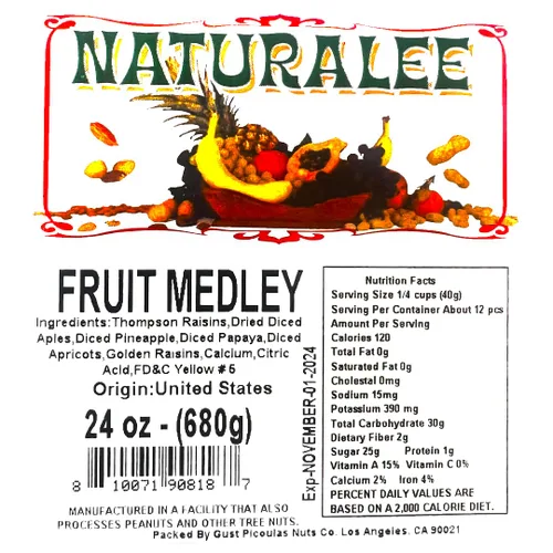 Vista 2 de Naturalee Mezcla de frutas secas de 24 onzas, aperitivo saludable, lleno de energía a base de plantas