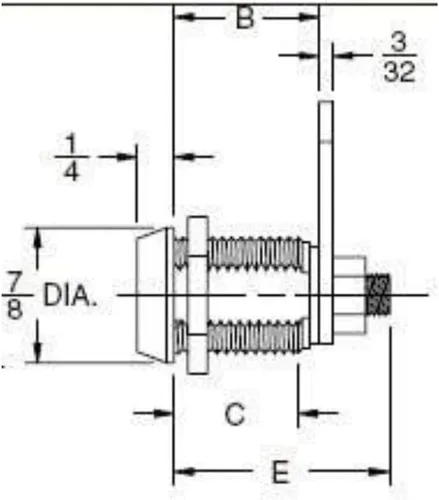 Vista 3 de Sintron General Lock - Longitud de repuesto de 0.75 pulgadas, 0.748 in, paquete de 5 unidades, cerradura tubular con llave igual, cerradura de leva