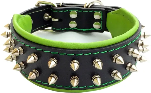Vista 3 de Bestia Collar de perro francés, con pinchos, hecho a mano, diseño de bulldog, pug, terrier, labrador, pastor alemán, perdiguero, boxer, doberman, 2