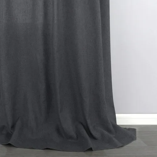Vista 115 de KOUFALL Juego de 2 cortinas de puerta francesa, cortinas de lino para puerta/ventana, cortina transparente boho para cristal lateral delantero