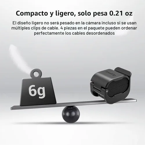 Vista 8 de SmallRig Abrazadera de cámara (4 piezas) para cable HDMI/SDI/Micrófono, Soporte de montaje de bloqueo de cable de cámara DSLR 0.079-0.276 in