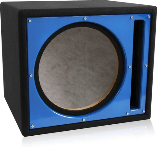 Vista 8 de BELVA Caja de subwoofer doble con puerto de coche de 10 pulgadas, MDF de 3/4 pulgadas, Polyfil preforrado incluye deflector azul personalizado