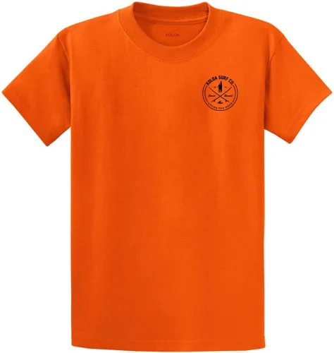 Vista 3 de Koloa Surf - Camisetas de algodón pesado para hombre, tallas grandes y altas Azul acuático/negro buscando diseño de ondas