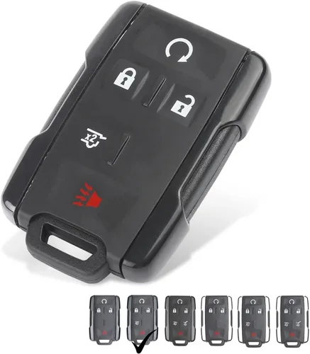 Vista 8 de Funda de llave inteligente de reemplazo Compatible con Chevy Chevrolet Silverado Colorado GMC Sierra Canyon Control remoto inteligente Funda
