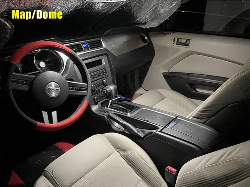 Vista 3 de Kit de luces LED interior super brillante de 5 piezas compatible con Ford Mustang 2005 2006 2007 2008 2009, iluminación blanca de 6000K para mapa