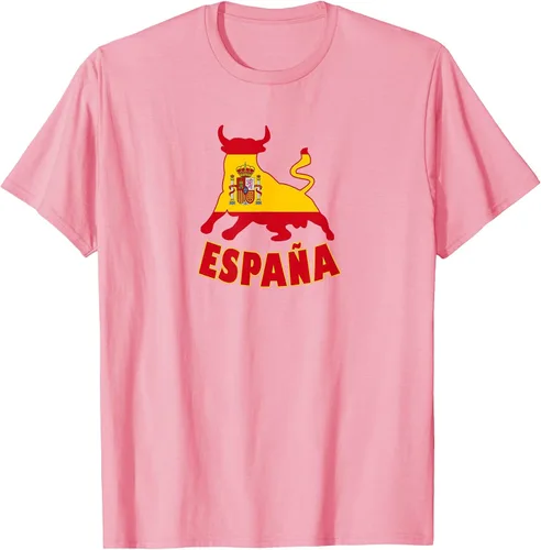 Vista 3 de Spain Espana with Bull and National Flag/Present T-Shirt Asphalt Grey