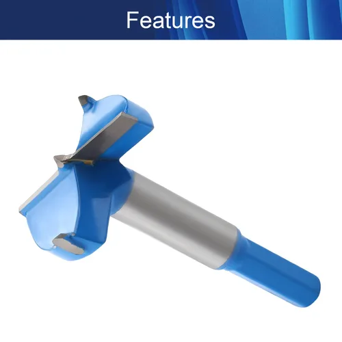 Vista 3 de Forstner Broca de taladro de 1.65 pulgadas / 1.654 in para carpintería, brocas de perforación de madera de carburo con mango hexagonal de 2/5