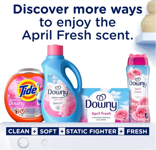 Vista 8 de Downy Líquido suavizante de telas, aroma fresco de abril, 111 onzas líquidas, 150 cargas