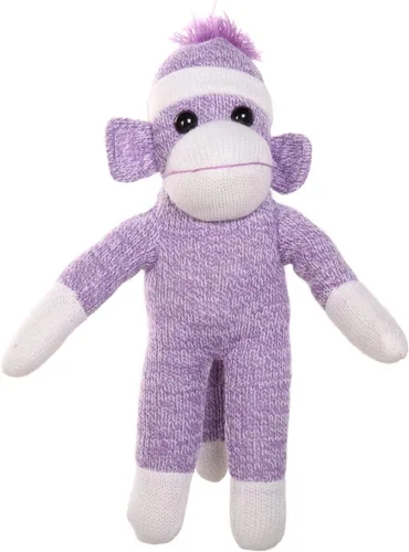 Vista 12 de Plushland Adorable Mono de Calcetines, El Original y Tradicional Juguete de Animal de Peluche Tejido a Mano, Regalo para Niños, Bebés, Adolescentes