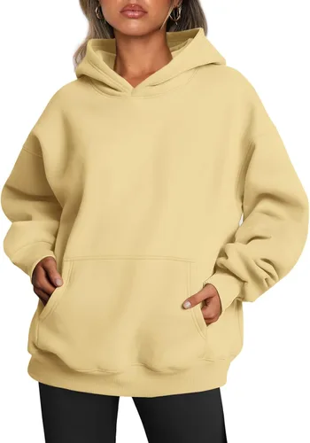 Vista 61 de Trendy Queen - Sudaderas extragrandes con capucha para mujer, suéteres de manga larga, sin botones, de vellón, de otoño, ropa de invierno