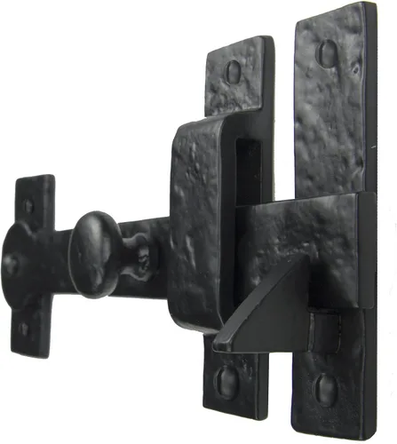 Vista 5 de Iron Valley - Barra de caída de puerta de 7.5 pulgadas con perilla (pestillo de suspensión) - hierro fundido sólido