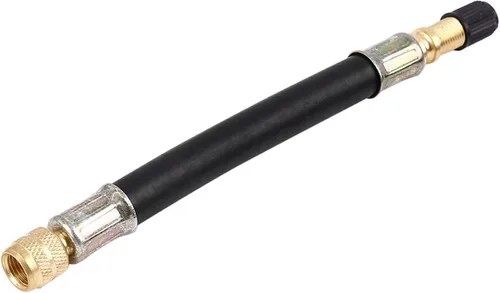 Vista 3 de X AUTOHAUX Adaptador de válvula de neumático de extensión flexible de 5.512 in para camión autobús RV coche valve stem adapter, air chuck adapter