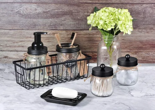Vista 4 de SheeChung Jabonera para baño y cocina, bandeja para jabón de acero Negro