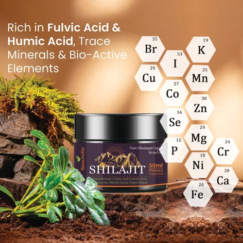 Vista 4 de Shilajit - Resina Shilajit pura orgánica del Himalaya: Shilajit puro de grado dorado para hombres y mujeres, Shilajit natural puro con más de 85