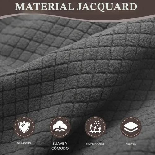 Vista 4 de ALIECOM Funda para Consola Central de Sillón Reclinable, Funda Elástica para Sofá Seccional Reclinable en Forma de L, Funda de Esquinas para Sofá
