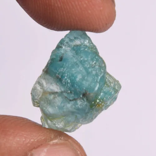 Vista 3 de REAL-GEMS Piedra preciosa suelta áspera de cristal aguamarina aguamarina de 10.70 quilates de piedra de roca certificada natural aguamarina gema