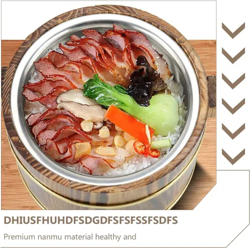 Vista 6 de DOITOOL Cuenco de enfriamiento de arroz para sushi, cubo de arroz de madera, barril de arroz de madera, Hangiri Sushi Oke, tina mezcladora de arroz