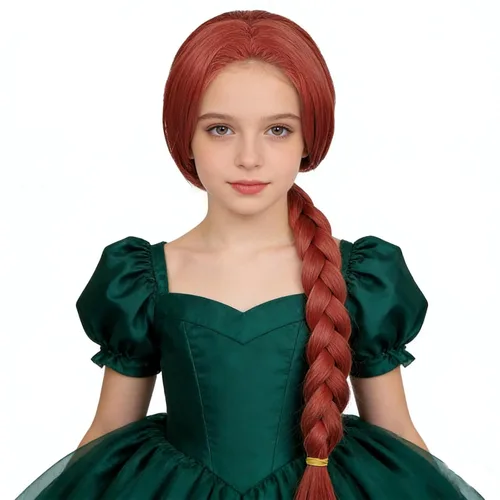 Vista 17 de Aicos Power Cosplay peluca larga naranja recta Cosplay pelucas con Poder naranja