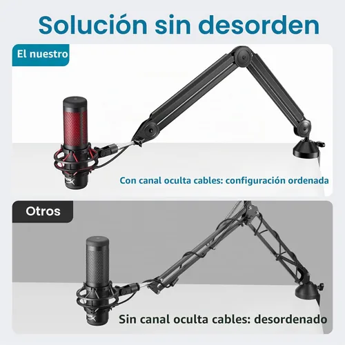 Vista 3 de InnoGear Brazo del auge del micrófono del micrófono del escritorio