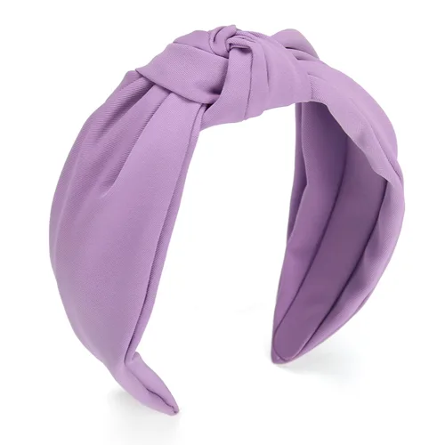 Vista 13 de Diadema para mujeres, diadema ancha anudada, banda elástica para el cabello de yoga, accesorios de moda para el cabello para mujeres (Beige)