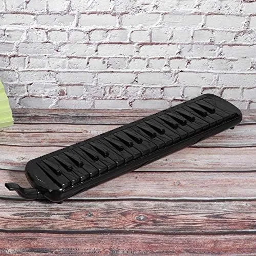 Vista 6 de Teclado de piano de boca melódica de 37 teclas con tubo de soplado y tubo de viento, instrumento musical para principiantes, incluye calcomanía