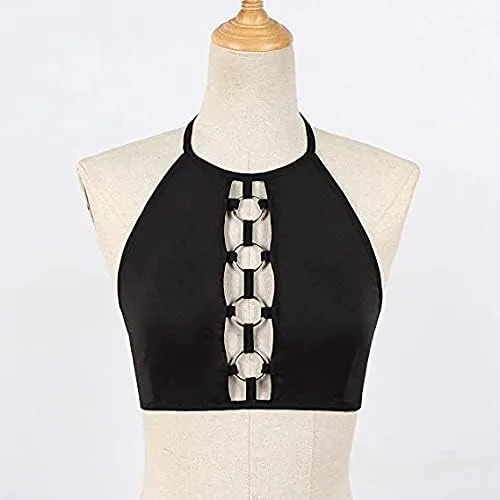 Vista 3 de ODKKAYA Top Underwear - Ropa interior para mujer, con letras sexys, corsé, push up, halter