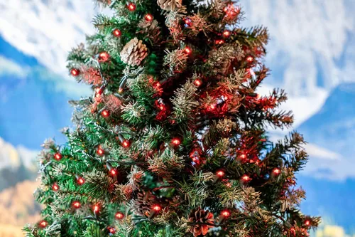 Vista 5 de Novelty Lights Cadena de Navidad para exteriores con 50 luces LED True Twinkle Red de 25 pies, luces LED 100% parpadeantes de 0.197 in en cable Verde