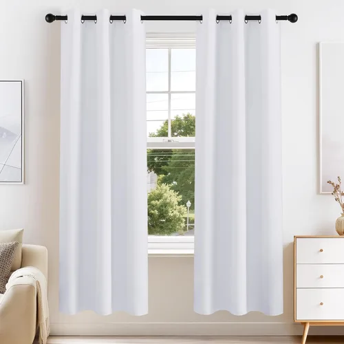 Vista 50 de PONY DANCE Cortinas para Autocaravana de 24 pulgadas de Largo, Cortinas Cortas para Baño y Cocina, Mini Cortinas de Privacidad para Camper