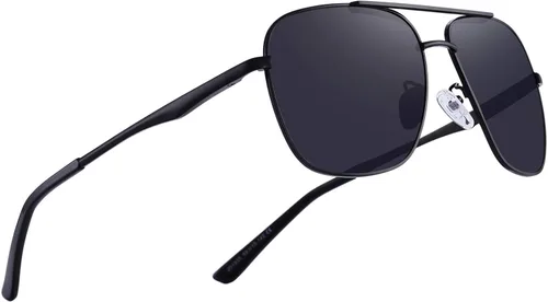 Vista 5 de Gafas de sol polarizadas para hombre de OLIEYE con marco de metal y lentes HD
