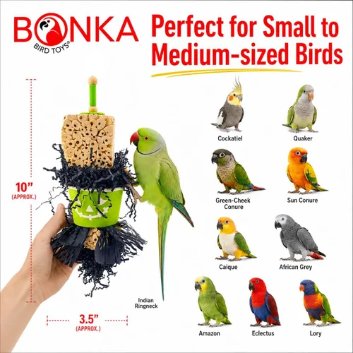 Vista 8 de Bonka Bird Toys 971 Sola Cube Creep Halloween Parrot Chew Forage Toy